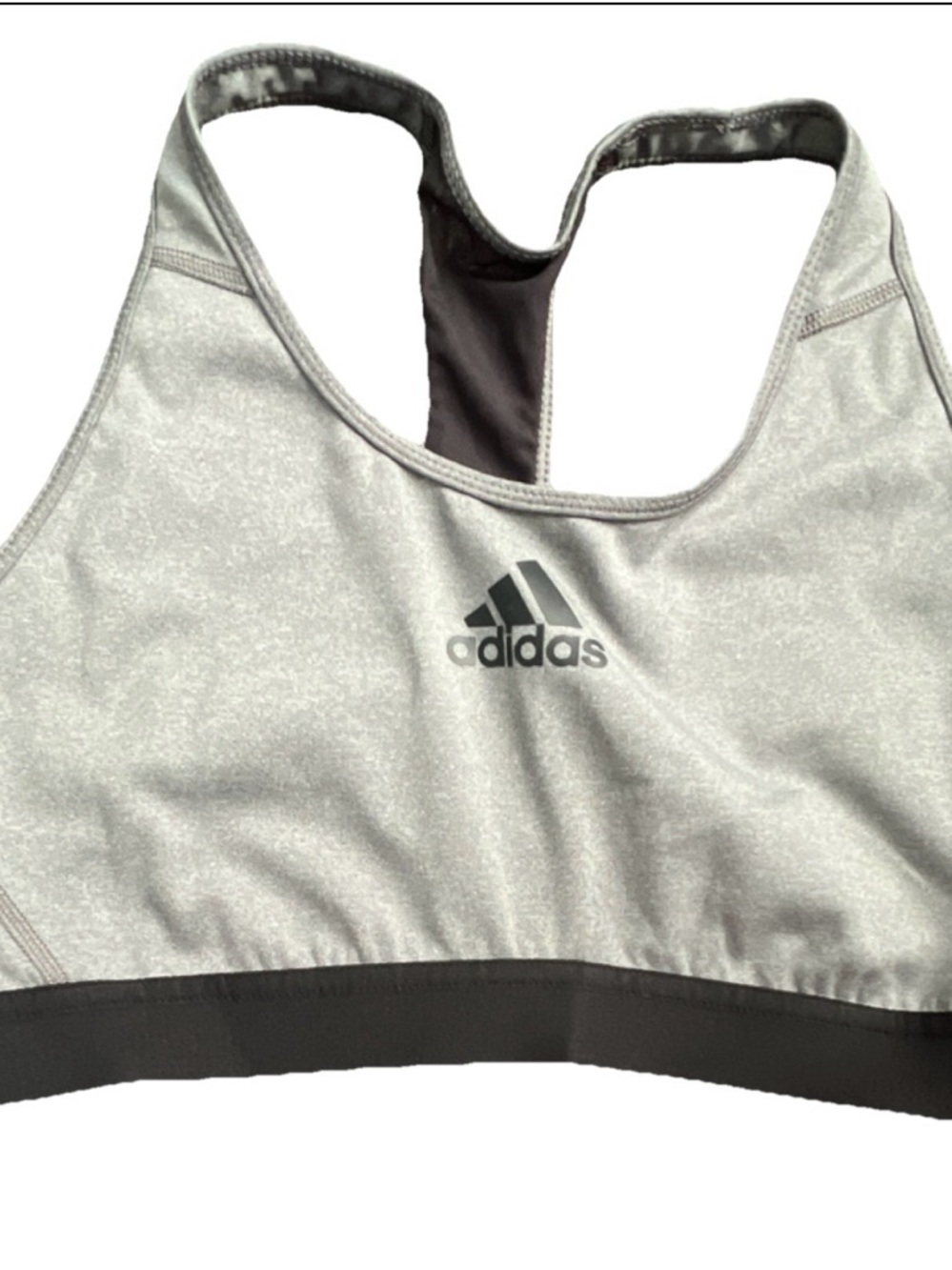 Adidas Racerback Performance Sports Bra Gray/Black